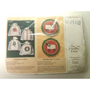 Vtg Creative Circle 1987 Holiday Special Sacks Craft Kit 2702 Sealed